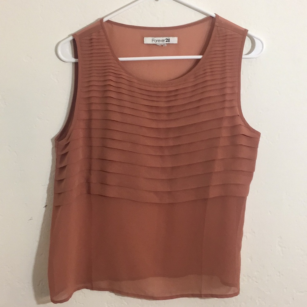Semi sheer ribbed tank